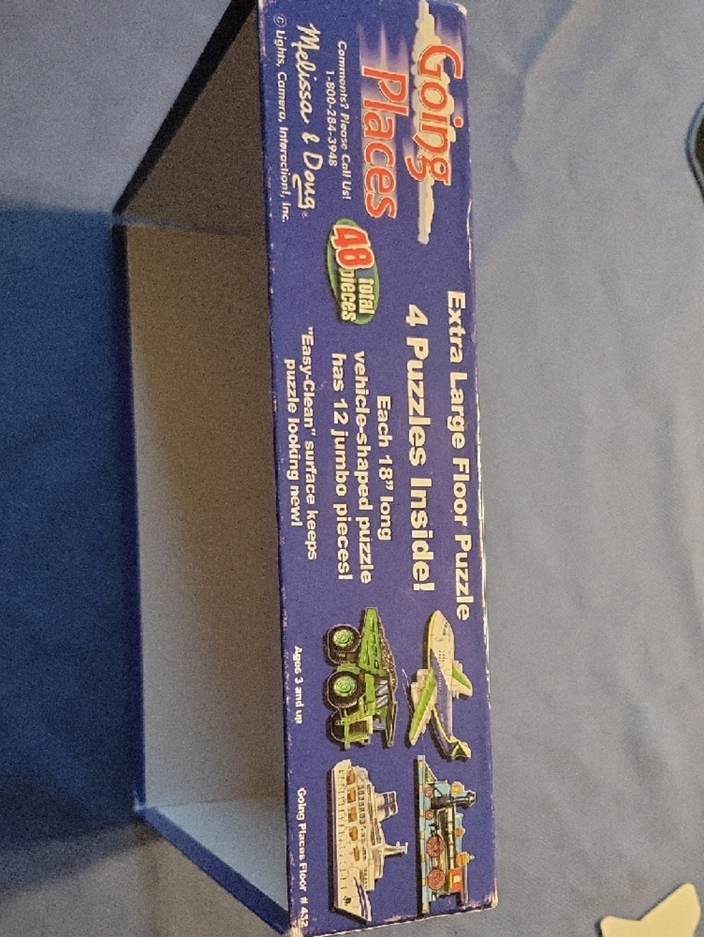 Melissa & Doug Going Places Vehicle Floor Puzzle Set - Blue, Green, White - Picture 2 of 9